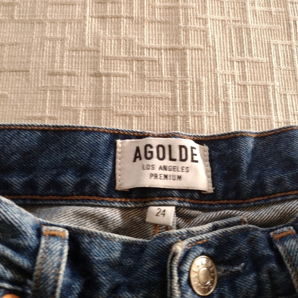 AGOLDE Feel Good Jamie Jeans Women's Size 24 Distressed Raw Slit Hem A073-778 - Picture 7 of 13